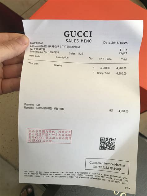 gucci fake receipts|is a gucci receipt real.